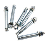 ZDET 膨胀螺丝 6*80mm 锌金属加长 紧固件 10个装(包)