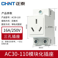 正泰(CHNT)AC30-110 插座模数化空开导轨插座箱配电 三孔16A
