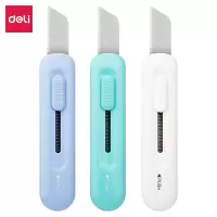 得力(deli) 2079美工刀小号美术开箱器拆快递割包裹神器考研小型小刀手工裁纸随身便携 [颜色随机]单把