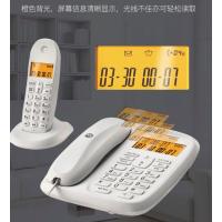 摩托罗拉 CL101C 子母机一拖一 白色数字无绳电话机无线座机大屏幕 双清晰免提