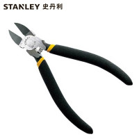 史丹利(STANLEY)黑色双塑柄水口钳塑料钳剪钳剪线钳斜嘴钳电工工具钳子模型剪 84-135-23(6英寸)