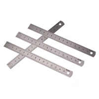 史丹利(STANLEY)不锈钢直尺双面公英制钢直尺小尺子加厚钢板尺铁尺子厘米 35-346-23(300MM)