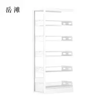 岳滩图书馆书架阅览室货架资料档案架钢制书架单面五层副架