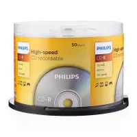 飞利浦(Philips)CD-R光盘 刻录盘 52速700M 50片/桶[信息部]
