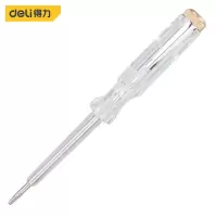 得力(deli) DL8001 测电笔试电笔 基础100-500VAC 140mm 10把装
