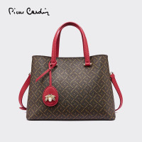 皮尔卡丹包包女包小众设计感耐磨新款印花单肩女包大容量斜挎手提包W9P254115-24B