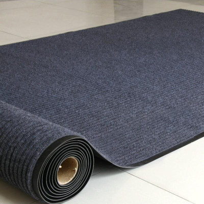 品乐涤 复合条纹地垫 防滑吸水地毯商场门口地垫 宽0.9*15米长 灰色 整卷 可定制