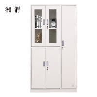 湘渭钢制五门玻璃更衣柜员工柜铁皮职工储物柜带锁文件柜鞋柜资料柜子