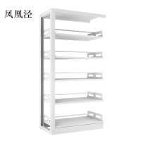 凤凰泾图书馆书架阅览室货架资料档案架钢制书架双面五层副架