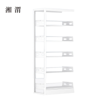 湘渭图书馆书架阅览室货架资料档案架钢制书架单面五层副架