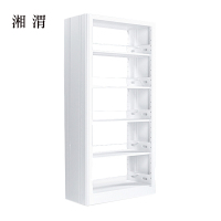 湘渭图书馆书架阅览室货架资料档案架钢制书架双面五层主架