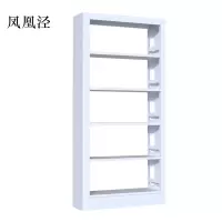 凤凰泾钢制置物架图书馆单双面书店阅览室货架档案架资料架单面一列一
