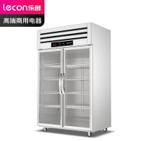 乐创(lecon)商用双门展示柜 立式保鲜柜960L工程豪华款全冷藏 LC-J-CLB96