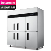 乐创 (lecon)商用六门冰柜 立式厨房髙身雪冷藏冷冻保鲜高柜全冷藏[工程款]LC-J-LM01