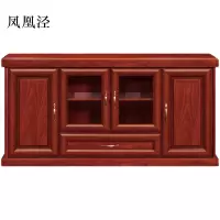 凤凰泾胡桃色餐边柜简约茶水柜四门1600*400*800[工厂现做 7天内发货]