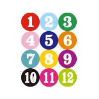 十方嘉定制8cm直径数字贴(1-200)单套装