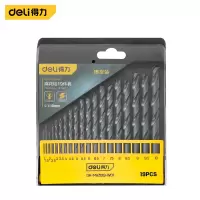 得力(deli)麻花钻电钻冲击钻头 金属打孔麻花钻19件套1-10mm DH-MHZ019-WD1