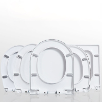 加厚马桶盖 家用通用缓降老式厕所板马桶圈配件 收边大V型坐便器坐厕盖子 37cm宽 承重300斤