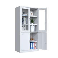 大器械文件柜 铁皮办公室文件柜 财务凭证柜 带锁抽屉矮柜储物书柜 1800*390*850mm