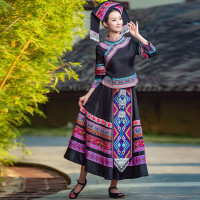 WAHL 壮服 民族服装 苗族舞蹈服土家族服饰 (L码)单位:套