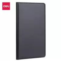 得力(deli) 7903 皮面本黑色48K 80张商务经典皮面本办公会议记录工作本(单位:本)