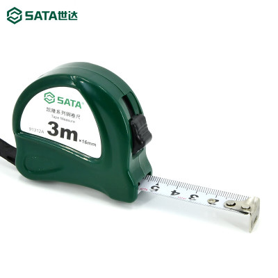 世达(SATA)91312A 凯隆系列钢卷尺 卷尺 盒尺 伸缩尺 3Mx16mm 5个 1件