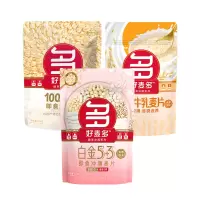 好麦多 白金5+3即食冲调麦片125g+小麦胚芽125g+特浓牛乳麦片125g