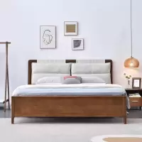 方解实(FANGJIESHI)布艺软包新中式卧室实木床1.5米