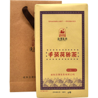 泾渭茯茶黑茶叶陕西特产茯砖茶2012年1kg手筑茯砖茶新茶陈年老茶金花伏茶传统工艺