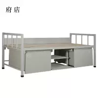 府店钢制单人床含柜