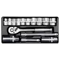 易尔拓 YATO YT-38631 套筒扳手套装组合工具箱3/8