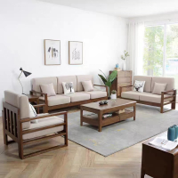 方解实(FANGJIESHI)实木沙发新中式沙发小户型轻奢沙发椅冬夏两用沙发810×760×900