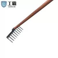 工霸(GONGBA)1.2米槐木柄钉耙 草耙子钢耙子