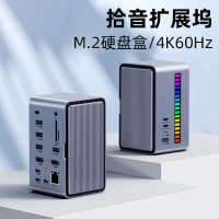 桌面拾音扩展坞M.2硬盘盒type-c拓展坞usb转接器(U100Pro)