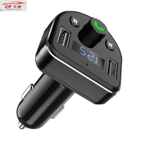 传枫车载MP3蓝牙接收器12V24V通用 FM发射免提通话车充点烟器一拖二 CF-5568