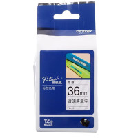 兄弟色带(brother)标签机色带原装标签打印机标签带标签纸36mm宽度 透明底黑字36mm TZE-161 一个装