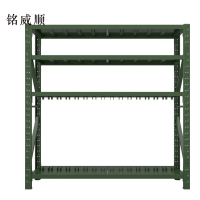 MINGWEISHUN铭威顺安保装备器材存放架军绿色拆装盾牌货架盾牌架2000*600*2000