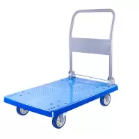 钢盾塑料手推车拉货手拉平板车塑料搬运车仓库手拉车 600*900*155mm