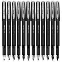 得力 S30 中性笔0.5mm磨砂质感签字笔中性笔水笔签字笔 12支/盒 黑色