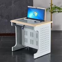方解实(FANGJIESHI)豪华弧形腿后置主机翻转电脑桌 单人位 800*700*750