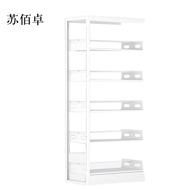苏佰卓图书馆书架阅览室货架资料档案架钢制书架单面五层副架