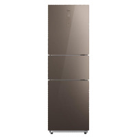 美的 BCD-245WTGPM 245升三门冰箱 一级能效双变频 风冷无霜 钢化玻璃面板电冰箱