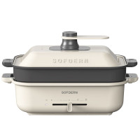 美的 DLC302001 电火锅 多功能料理电烤肉网红锅 家用电火锅煎炸烤炸炖锅