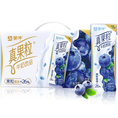 蒙牛 真果粒牛奶饮品 蓝莓果粒 250ml*12盒