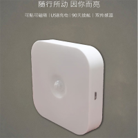 only&home磁吸人体感应小夜灯人体感应灯带led充电小夜灯感应卧式床头灯磁吸衣柜橱柜起夜灯 单个价