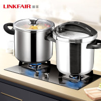 凌丰(LINKFAIR)不锈钢高压锅压力锅 304 燃气电磁炉通用 快煮锅 5.5L压力锅 LFPC-JD5504 1个