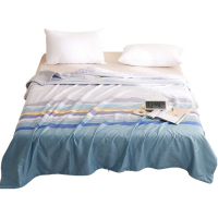 蚕花娘娘-蓝调.花叶曼舞夏被200*230