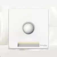 施耐德电气 红外感应地脚灯 86型暗装接线感应夜灯 皓呈系列 奶油白色