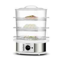 摩飞电器(Morphyrichards) 多功能电蒸锅蒸笼三层家用电热锅MR1148 白色