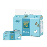 清风原木纯品四叶草压花100抽抽取式面纸24包/箱